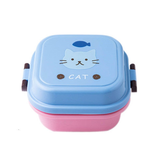 Kids Lunch Box Plastic Microwave Covered Lunch Box Children's