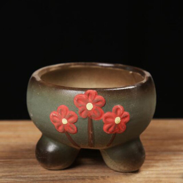 Korean Ceramic Flowery Succulent Planter, Home Plant Pot, Indoor Plant -  Kyoot Kitchen