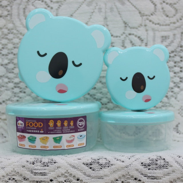 4pcs/set Cute Bear Pattern Lunch Box With Bag And Utensils, 304 Stainless  Steel Insulated Bento Box For Salad And Food Storage