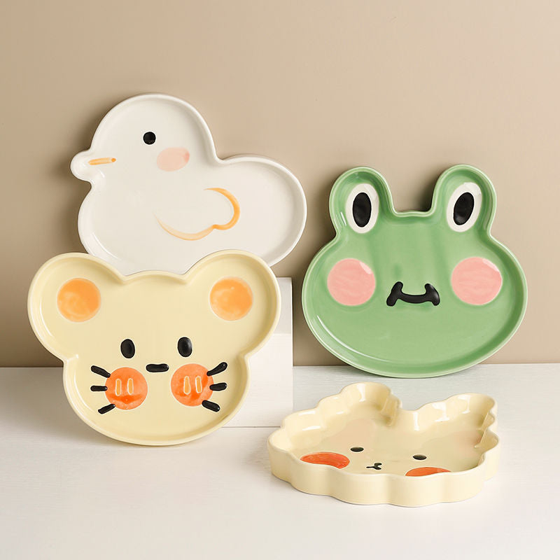 Cute Ceramic Cartoon Animal Plates (8inch)