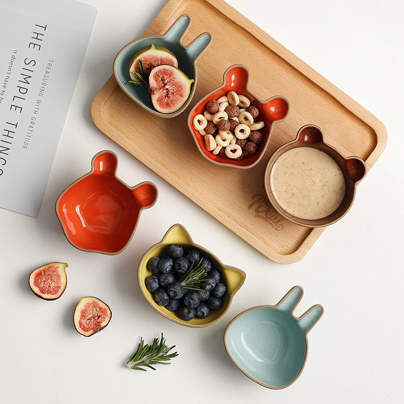 Glossy Matte Ceramic Animal Shaped Snack Bowls